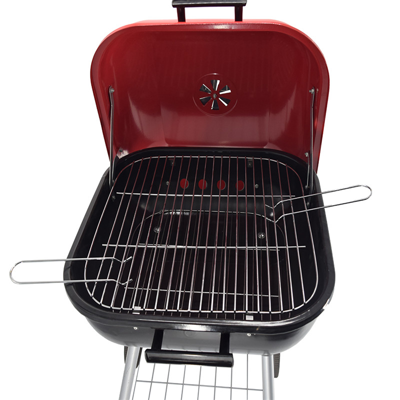 Přenosný grilovací vozík s bbq charcoal grill grill